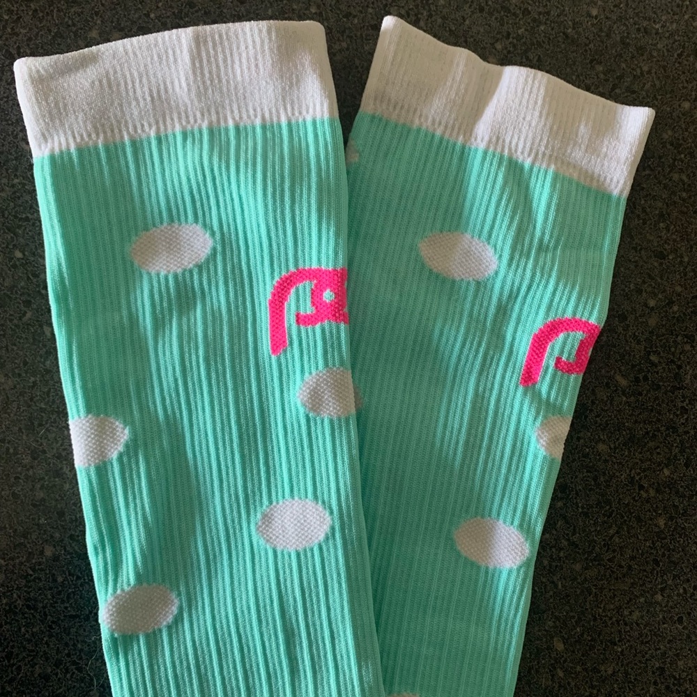 Pro Compression Aqua/White Socks - image 2